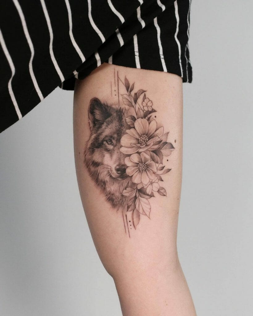 Simple Wolf Tattoo Designs