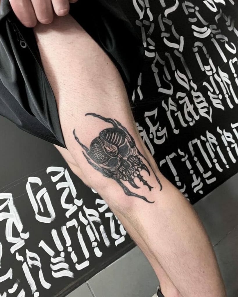  Black Bold Horror Tattoo