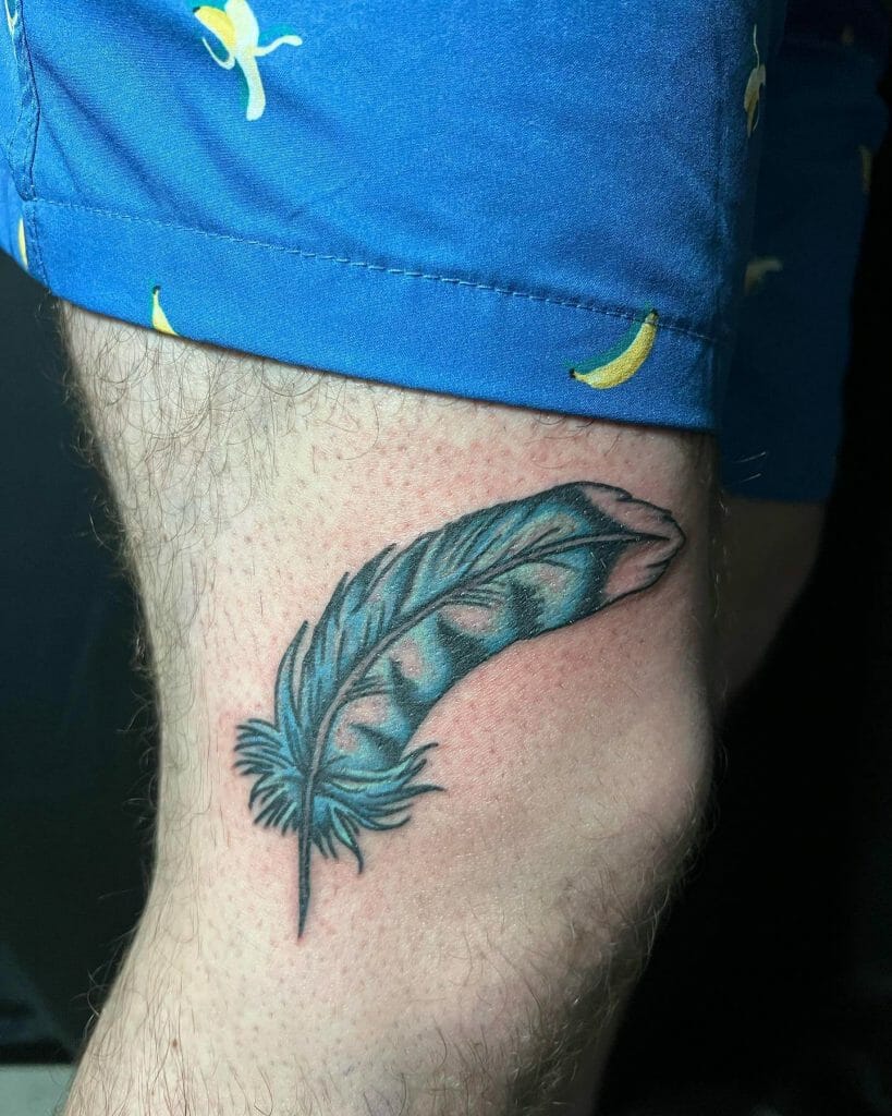 Colorful Feather Tattoo