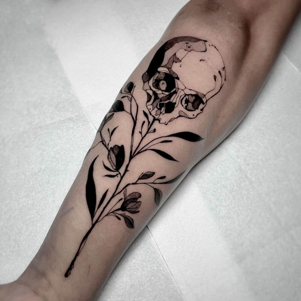 Fantastic Neo-traditional Simple Skull Tattoos