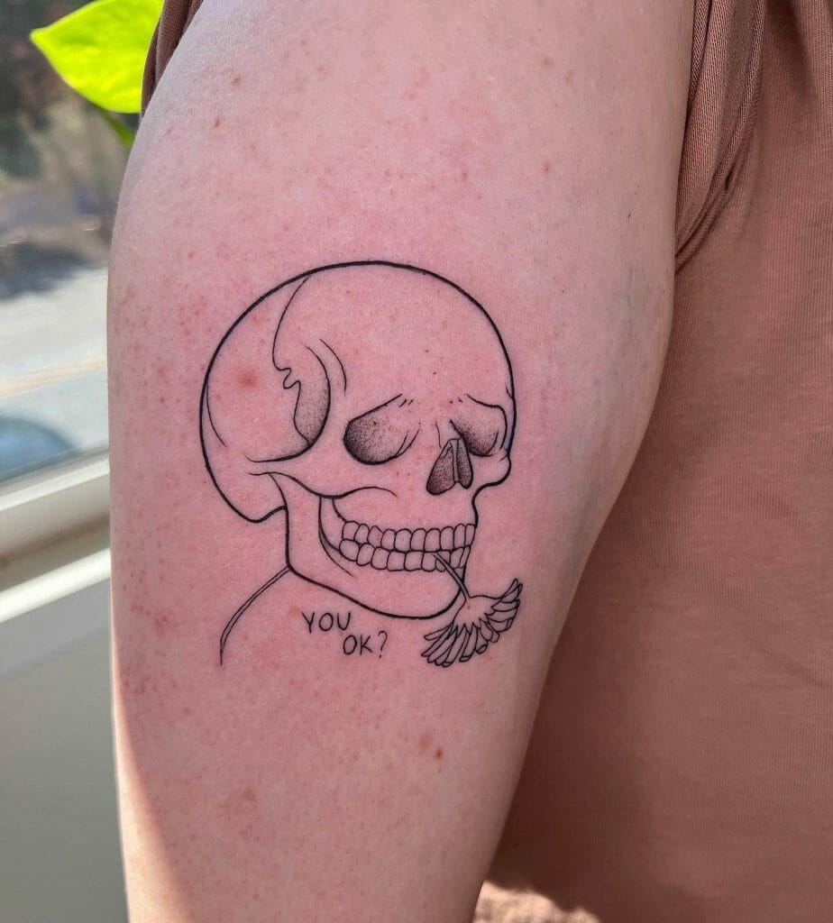 Easy Skull Tattoo Outline Designs