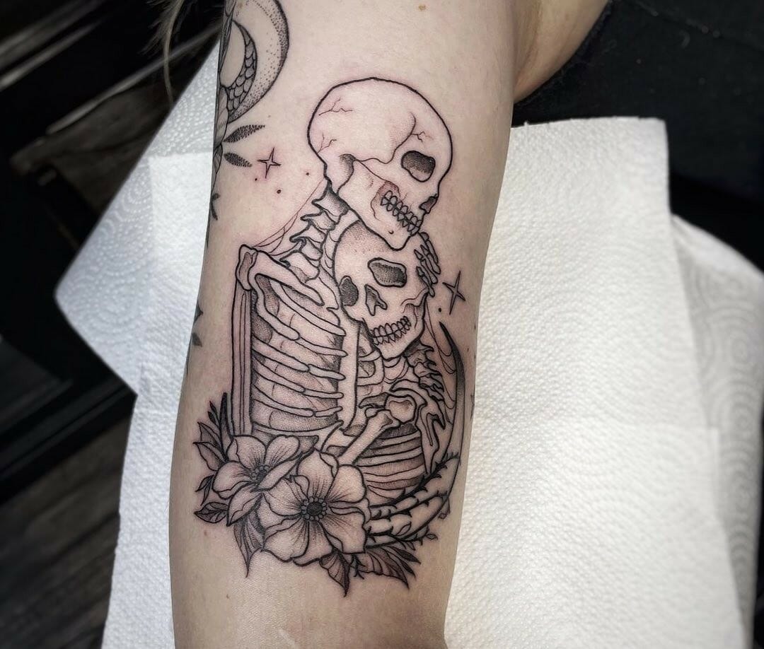 Tattoo uploaded by ClairesKraftStorytimeInk  Skeleton lovers  Tattoodo