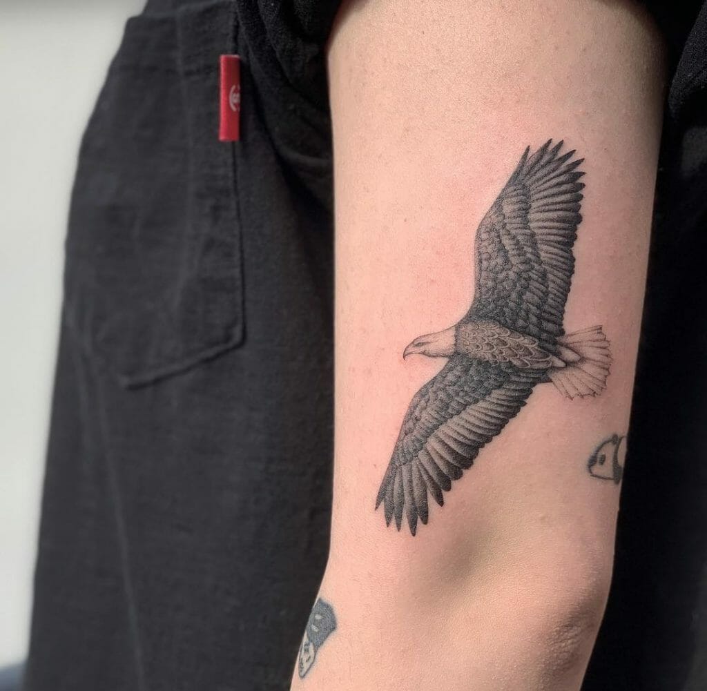 Small Eagle Forearm Tattoo