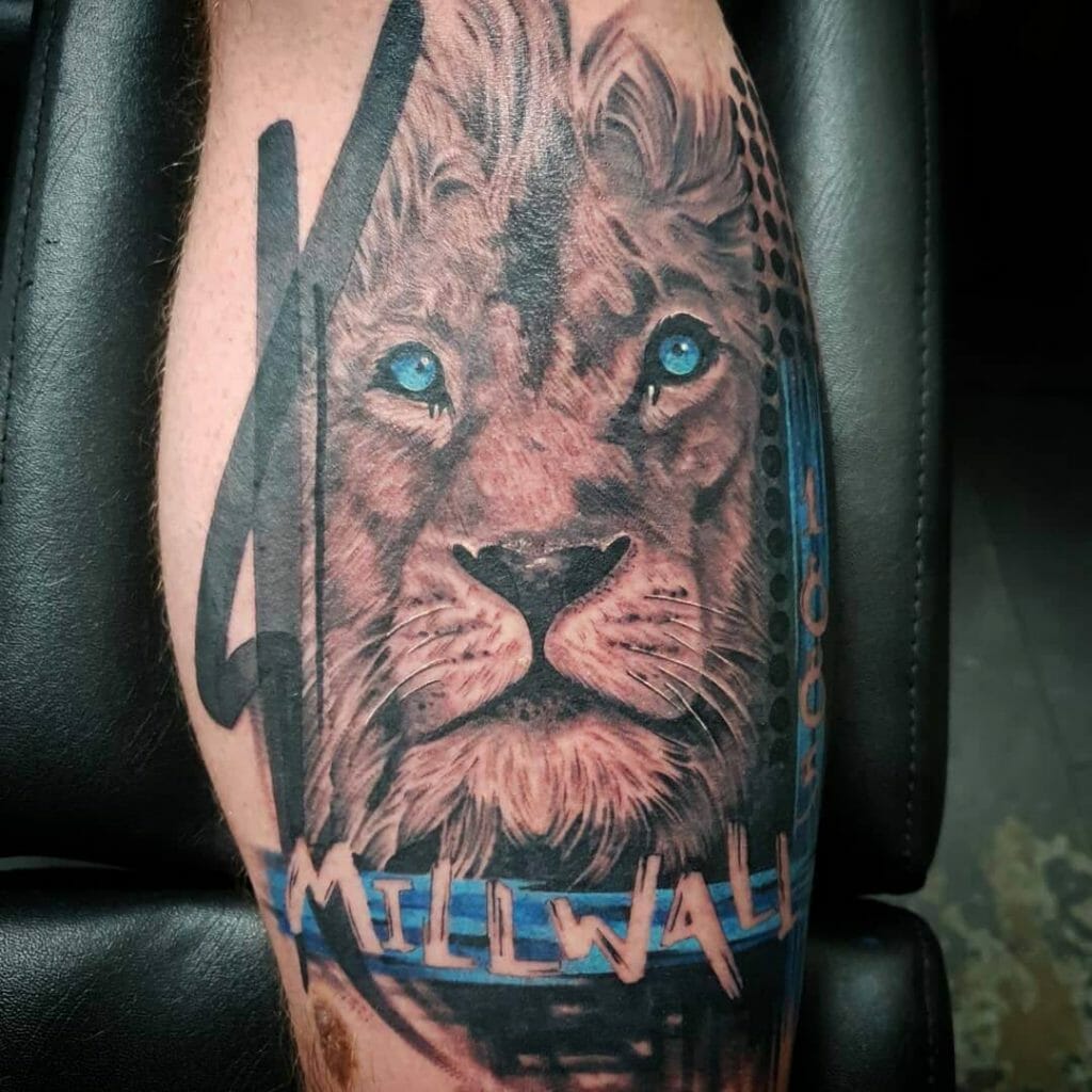 Millwall FC Tattoo With A Bold Lion