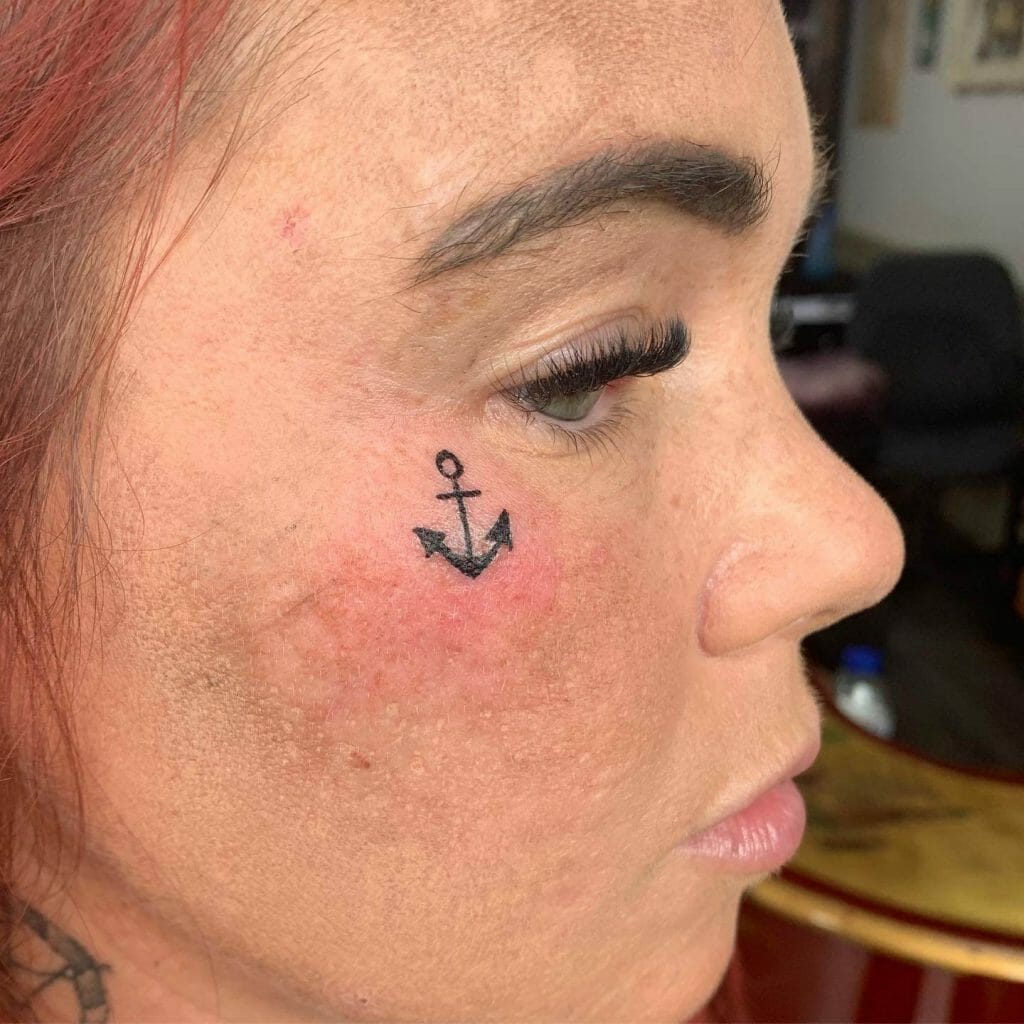 Anchor Under The Eye Tattoo Ideas