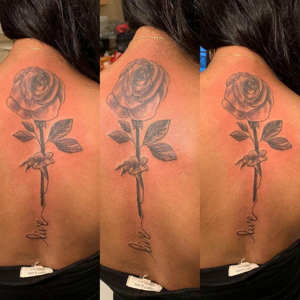 Spine Rose Tattoo