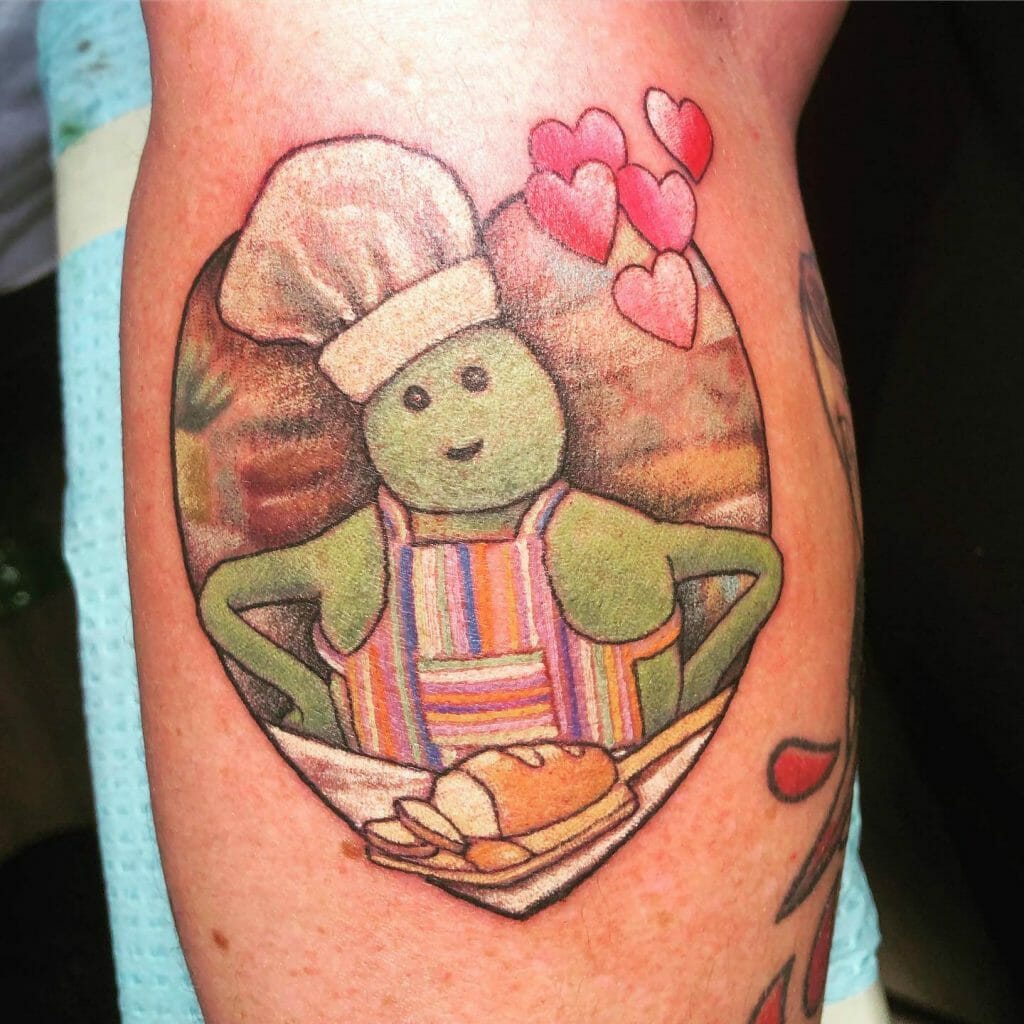  Food Lovers Small Chef Tattoo With Hearts