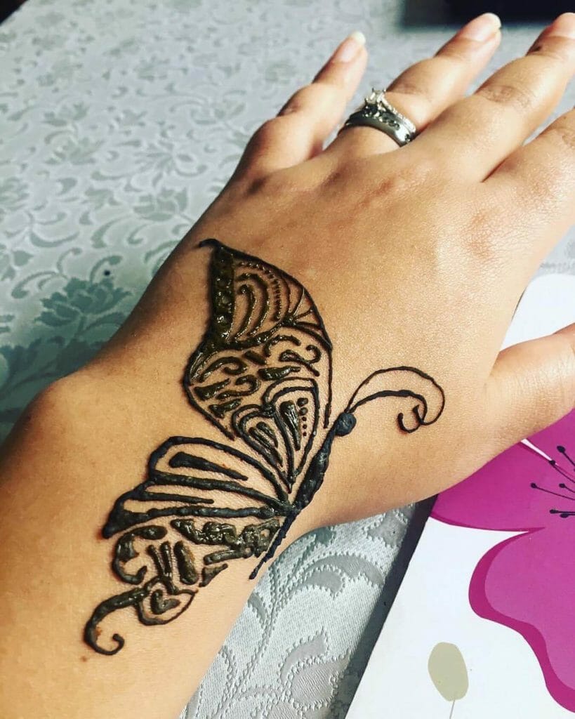 Henna Butterfly Tattoo Designs