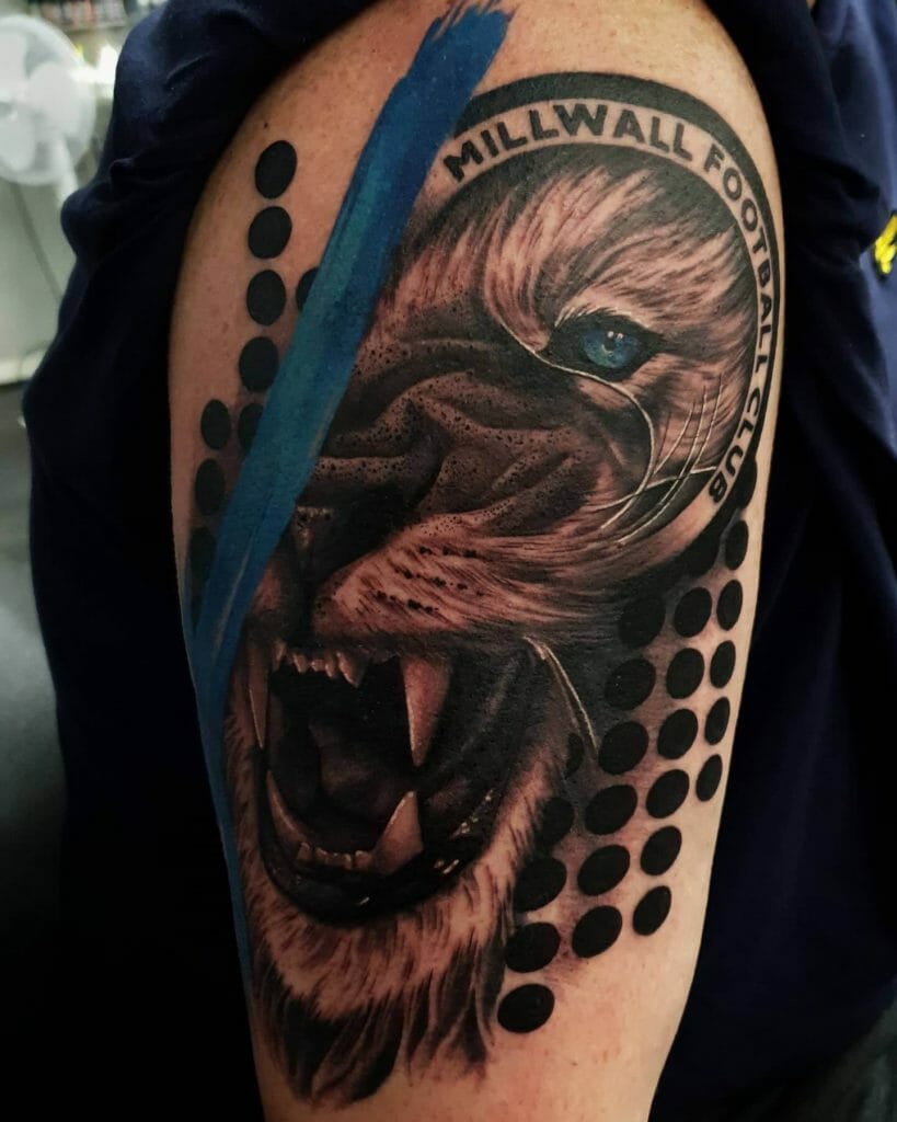 Millwall Realistic Lion Tattoo Design
