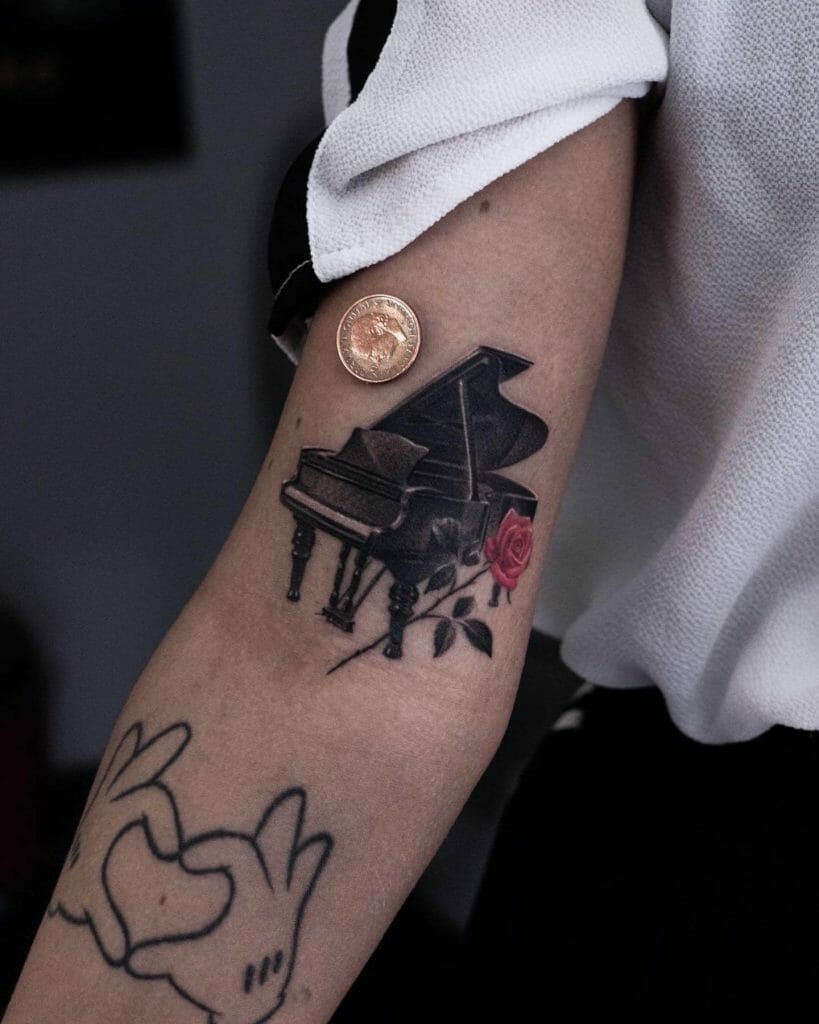 Unique Piano Tattoo