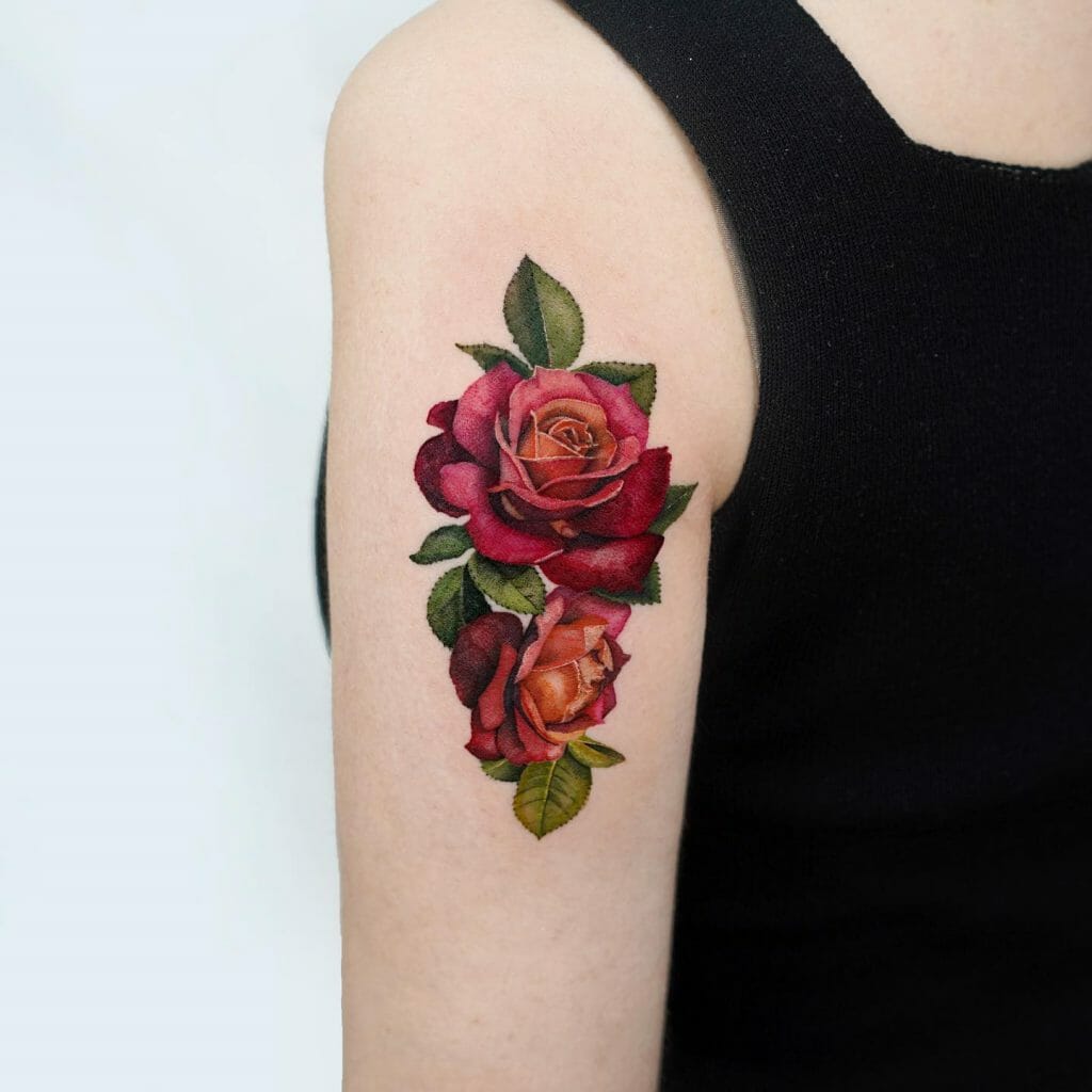 A Frameable Tattoo Of Roses