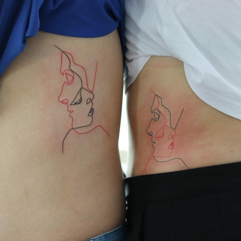 Abstract Art As LGBTQ+ Couple Tattoos