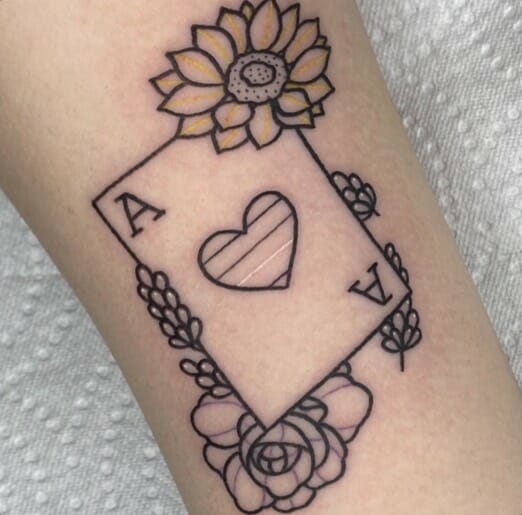 Ace Of Hearts Symbolizing Pride Tattoo