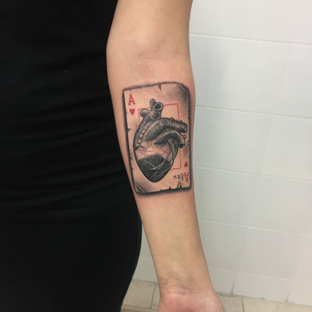 Ace Of Hearts Tattoos