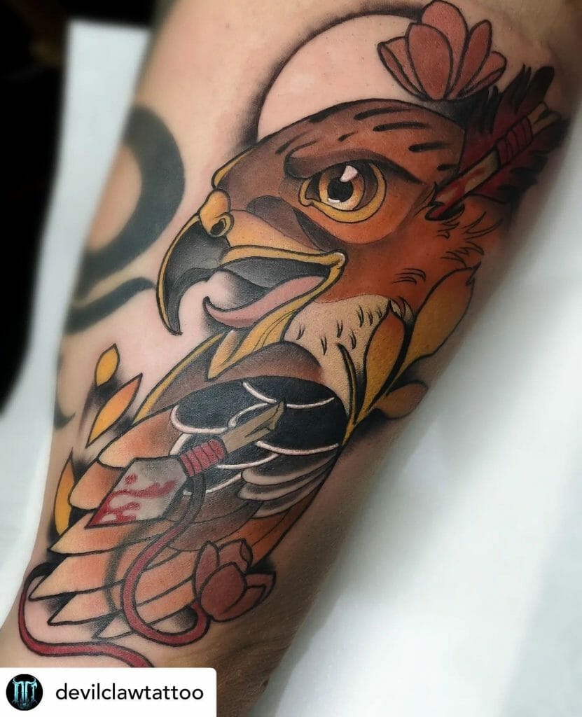 An Arrow Through An Eagle Tattoo