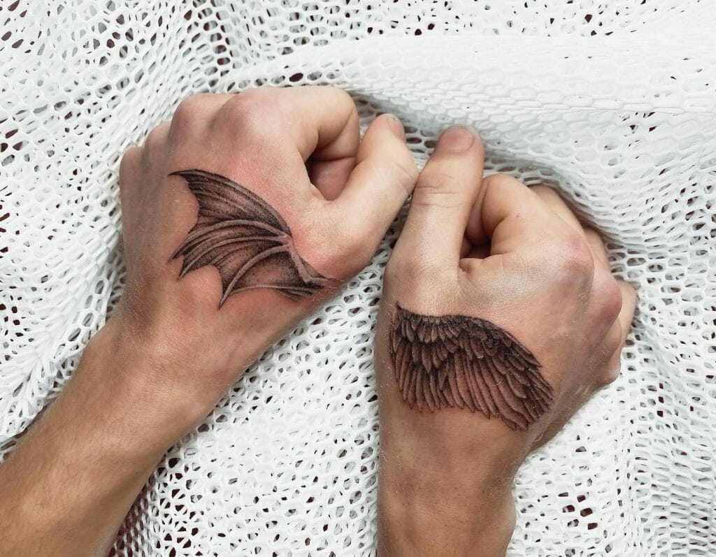 Angel Tattoo Design Studio: Angel and Devil Wings tattoo