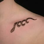 Snake Collarbone Tattoo