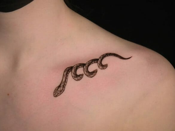 11+ Snake Collarbone Tattoo Ideas That Will Blow Your Mind!