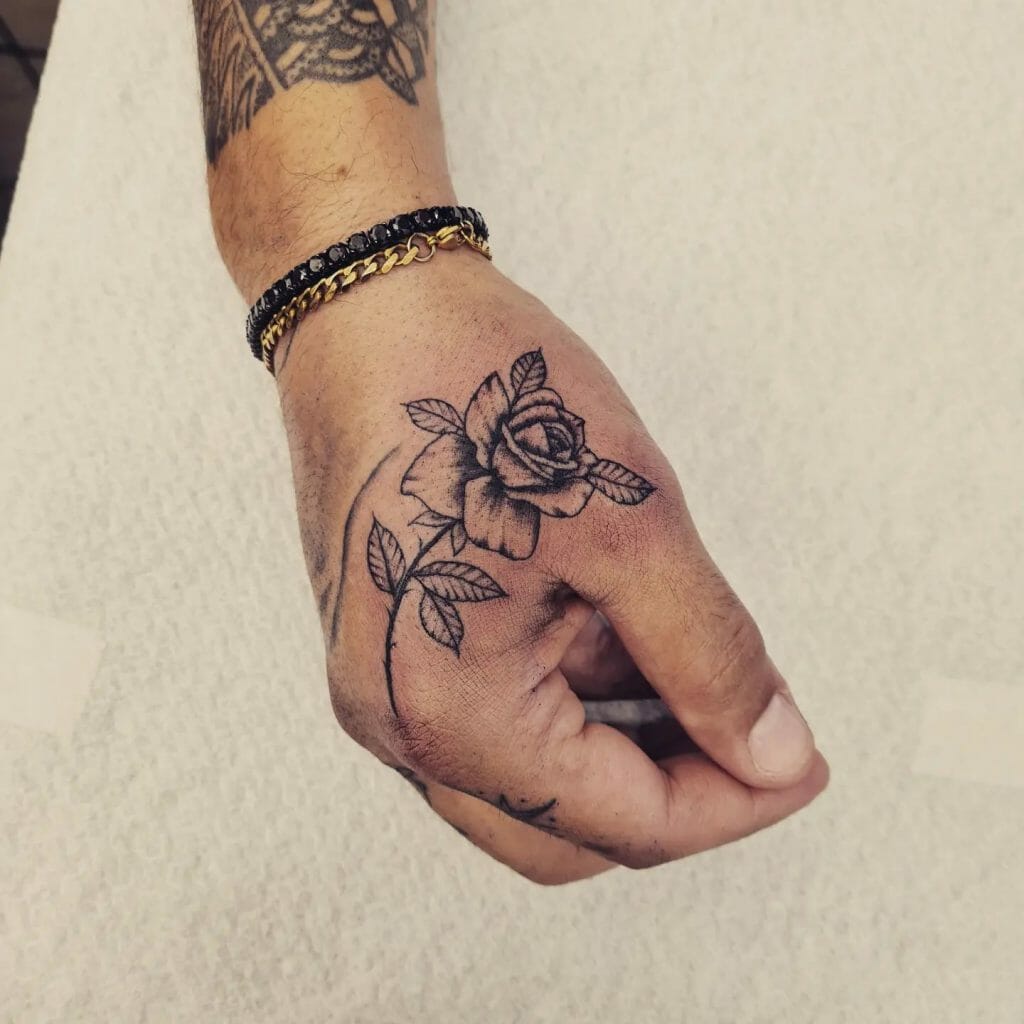 Tiny hand rose  Tattoogridnet