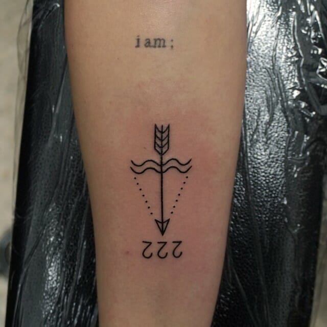 Arrow Line 222 Tattoo
