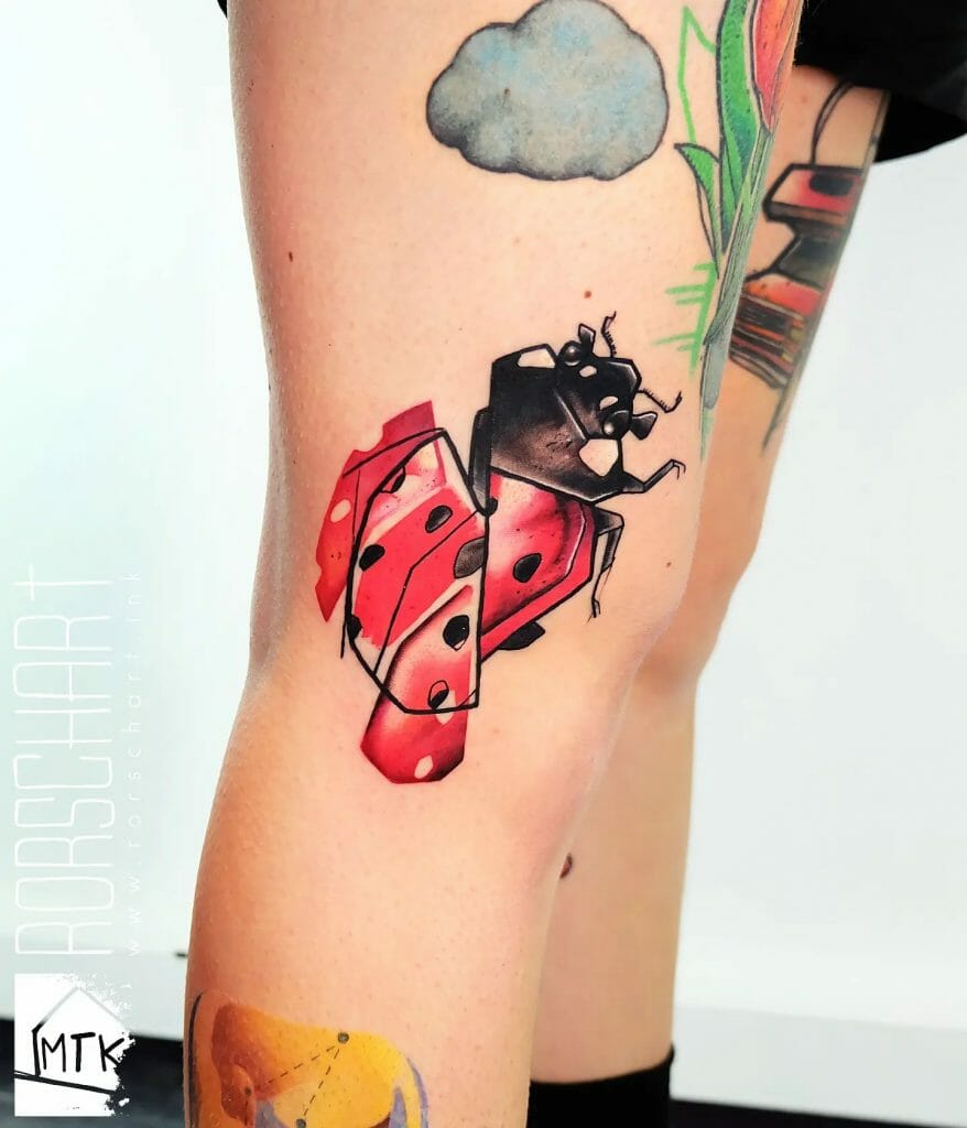 Artistic Ladybug Scenic Tattoo