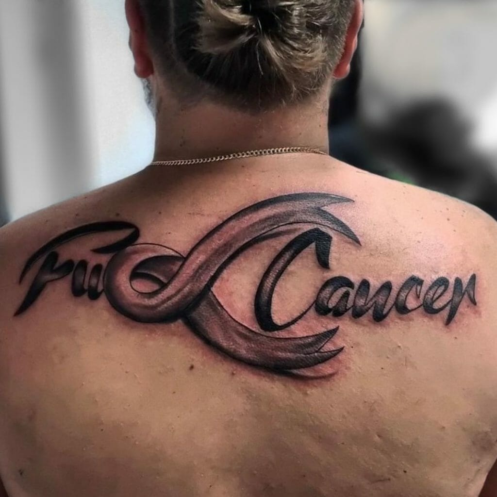 Back Fxck Cancer Tattoo