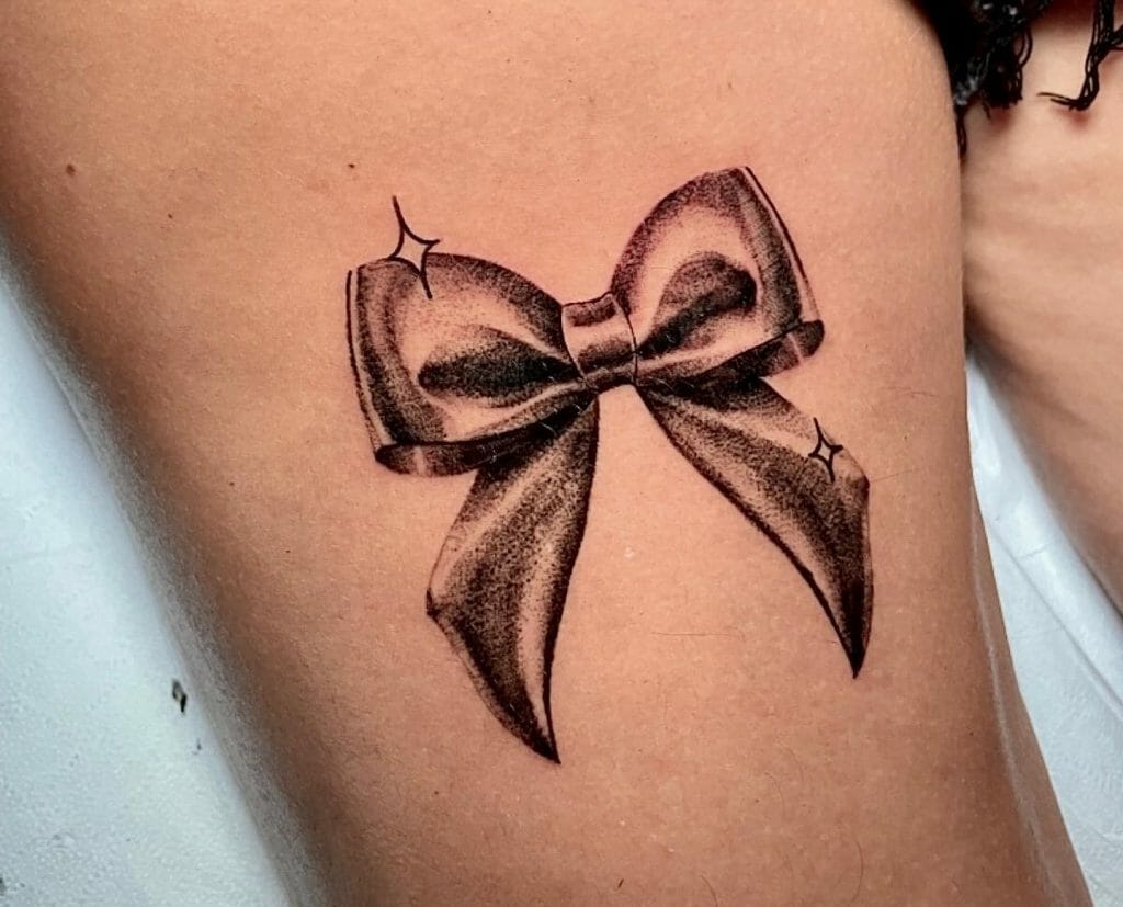 Best Bow Tattoo On Thighs