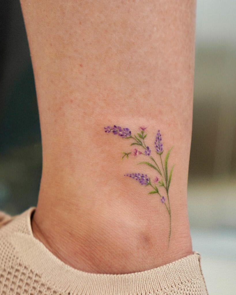 Best Flower Ankle Tattoo