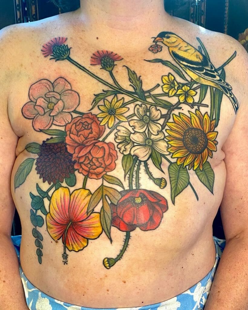 Best Flower Mastectomy Tattoo