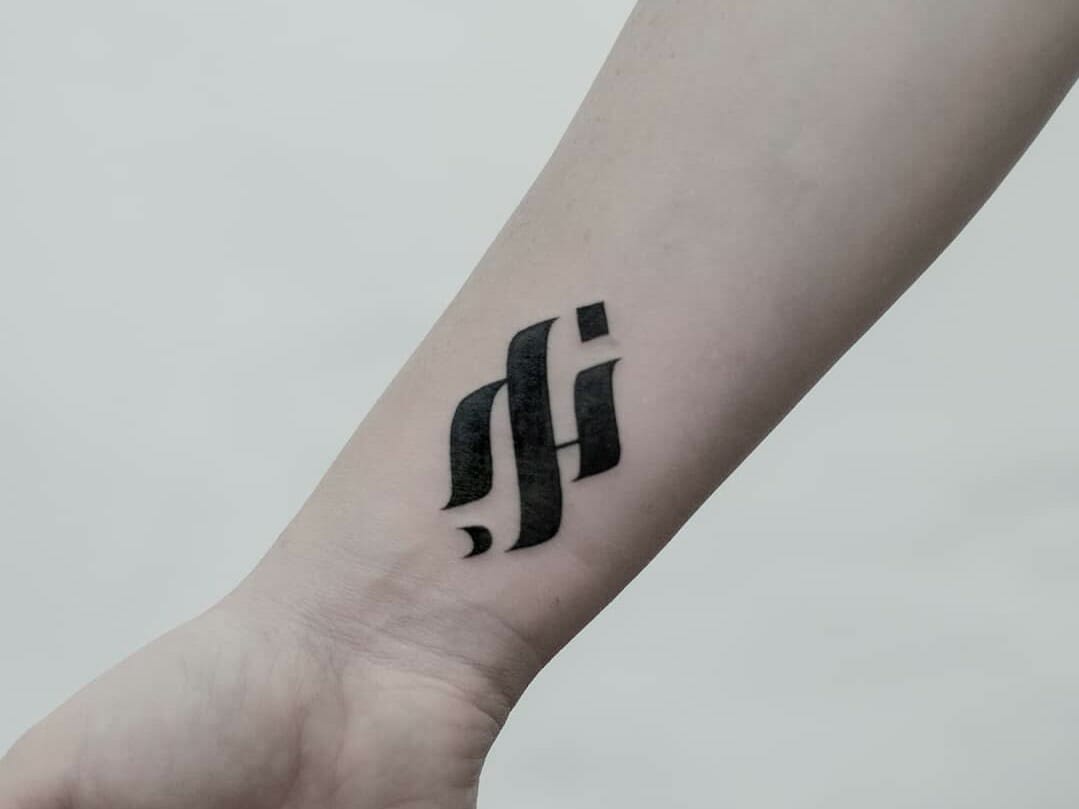 Dotwork Lettering Choose In Hebrew Tattoo Idea  BlackInk