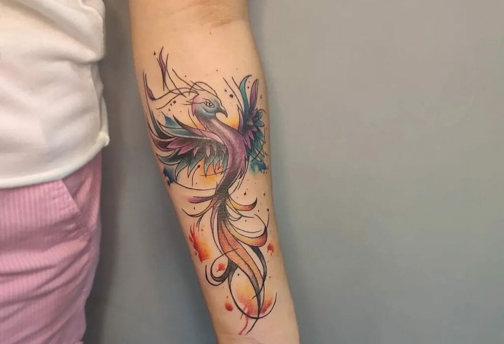 Best Minimalist Phoenix Tattoo