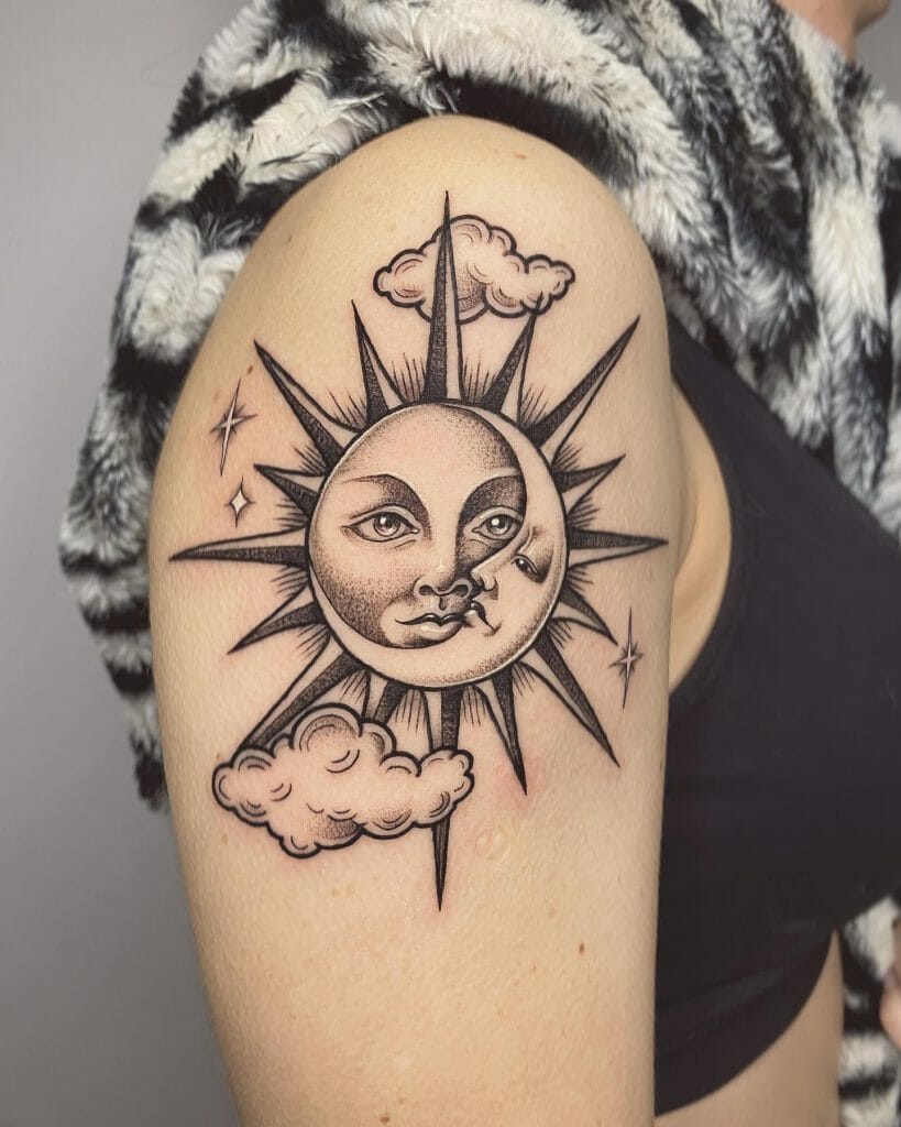 Best Shoulder Sun Tattoos