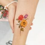 Best Sunflower And Roses Tattoos