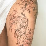 Best Tiger Thigh Tattoo