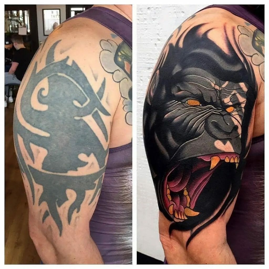 Blackout Tattoo Coverup For Only Upper Arms