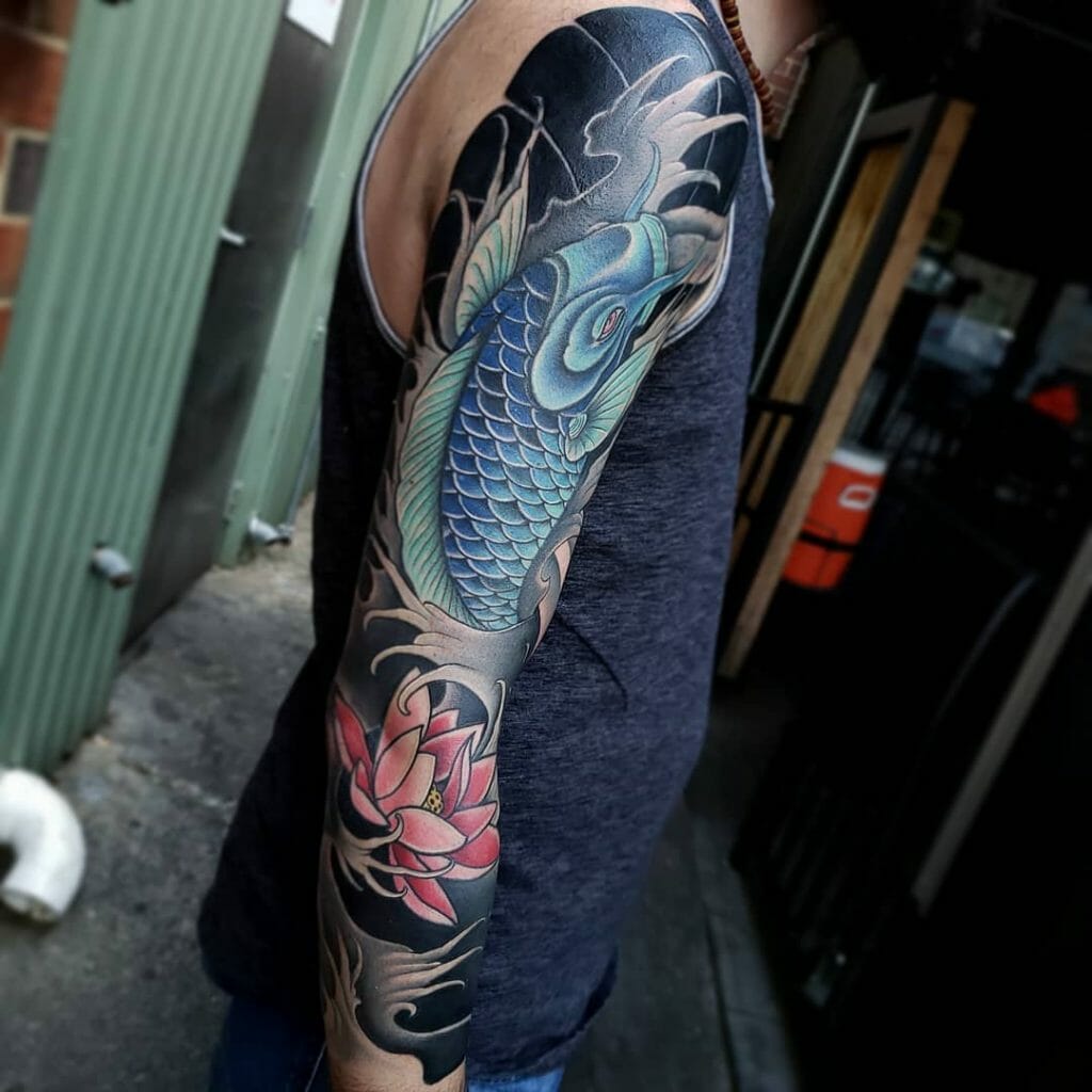 Blue Koi Fish Tattoo Designs