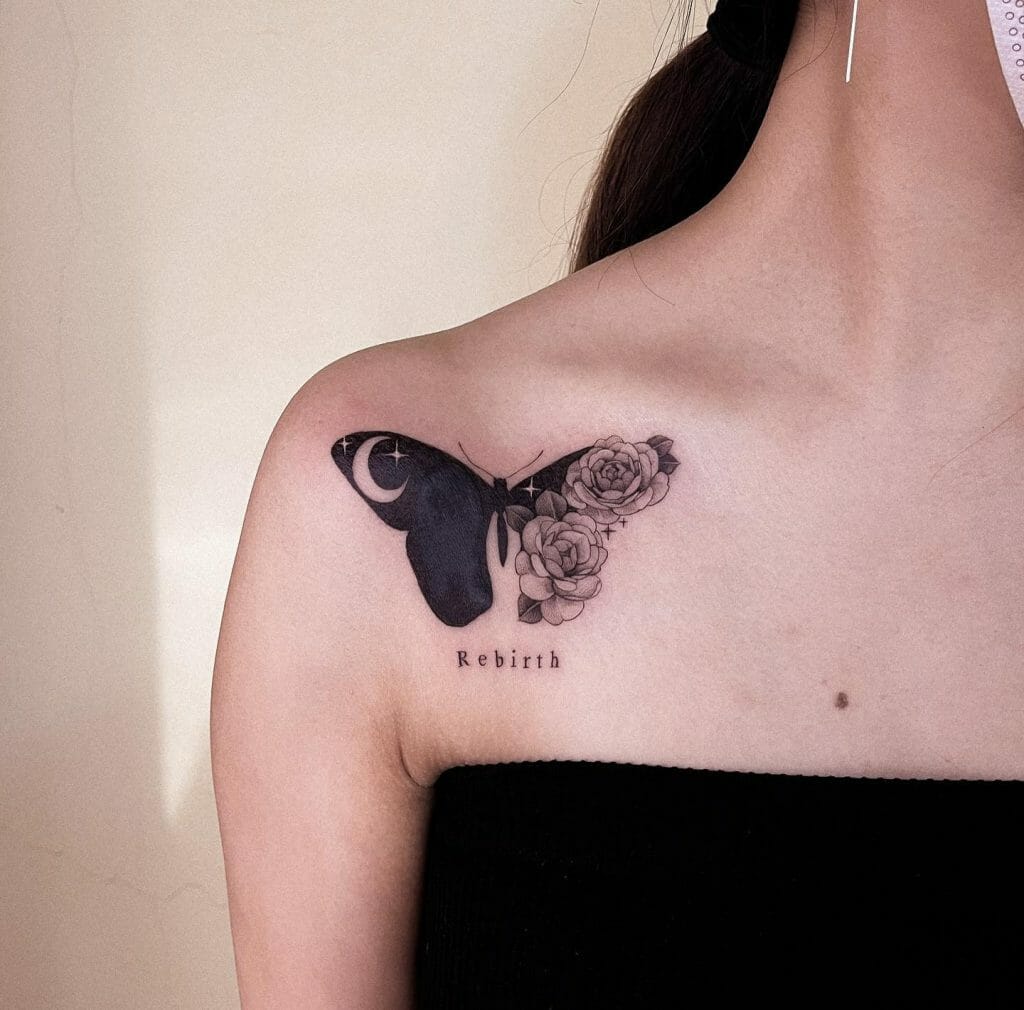 Butterfly X Flower Cover-Up Tattoo Ideas