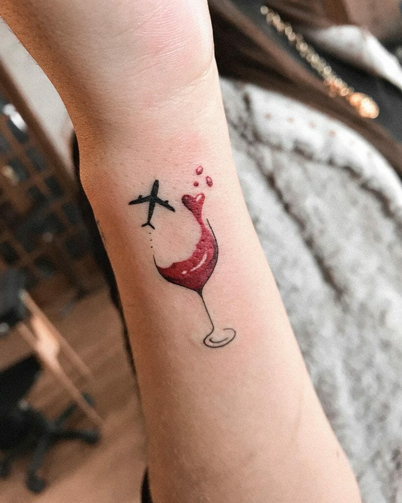 Casual Wine Tattoo ideas