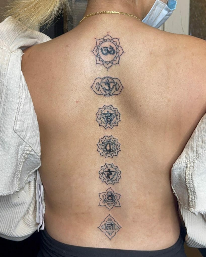 Chakra Spine Tattoo Designs