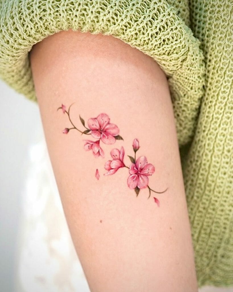 Cherry blossoms Floral Arm Tattoos
