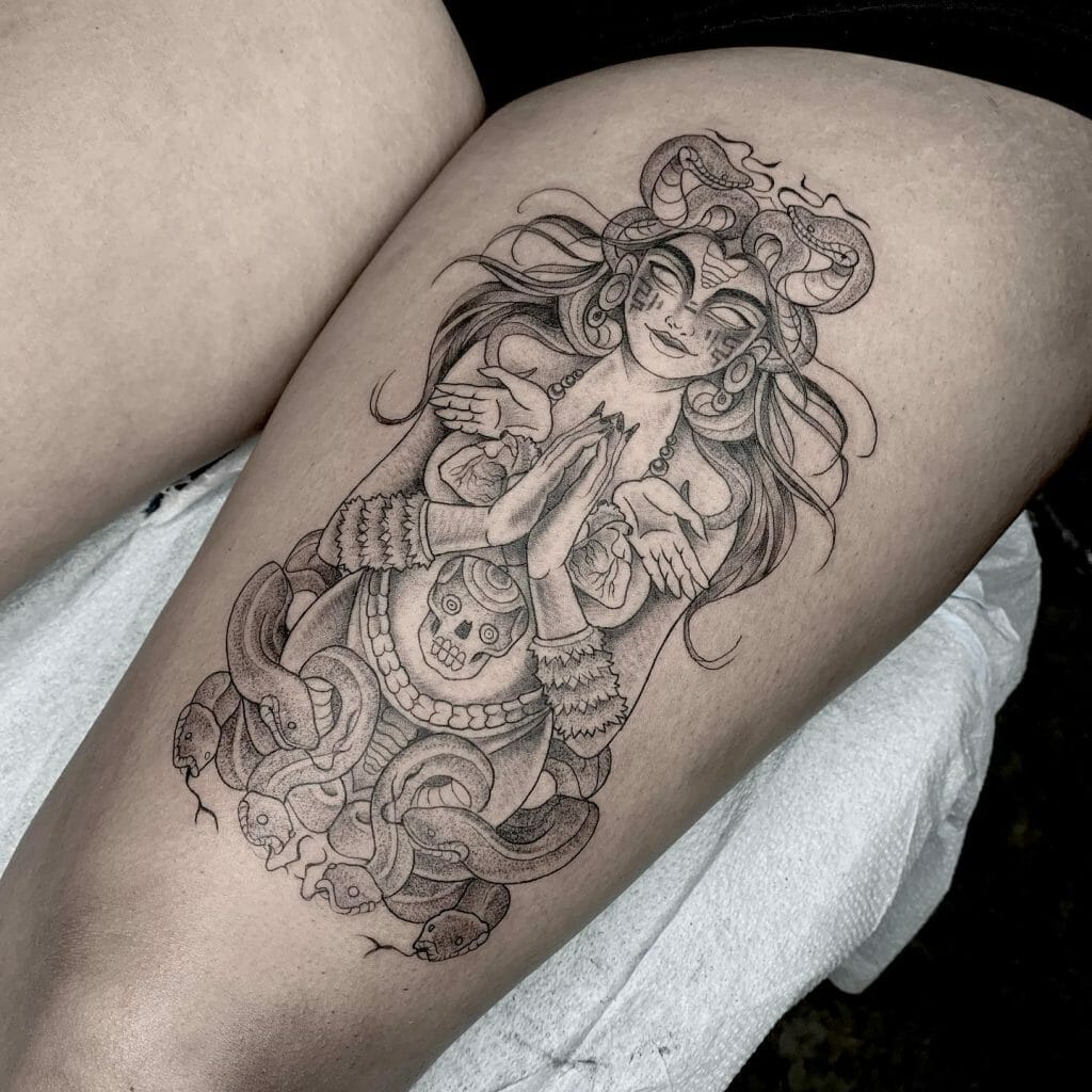 Coatlicue Aztec Goddess Tattoo