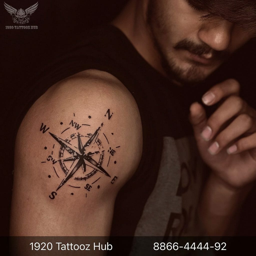 Compass Symbol For New Beginnings Tattoo