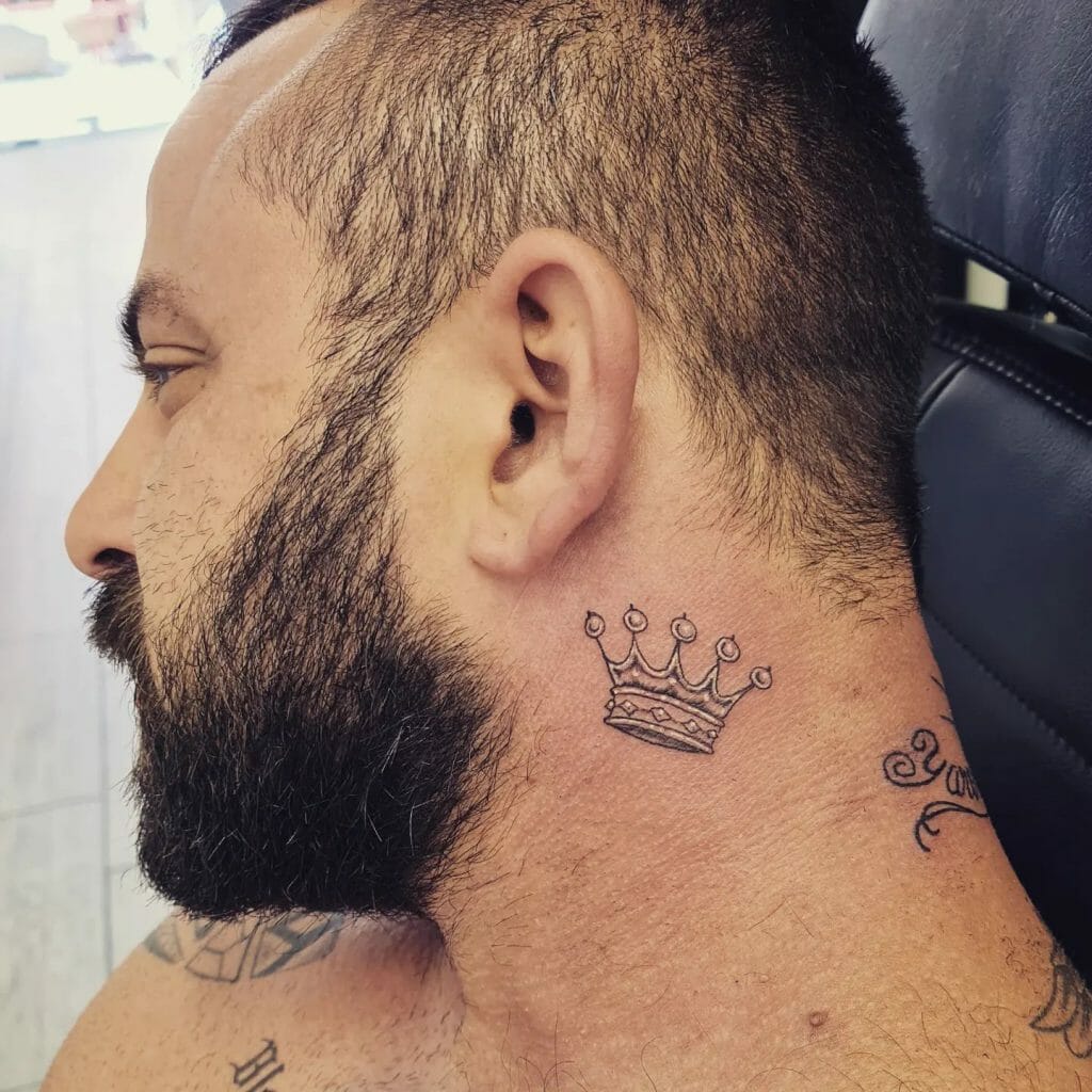 Crown Neck Tattoo