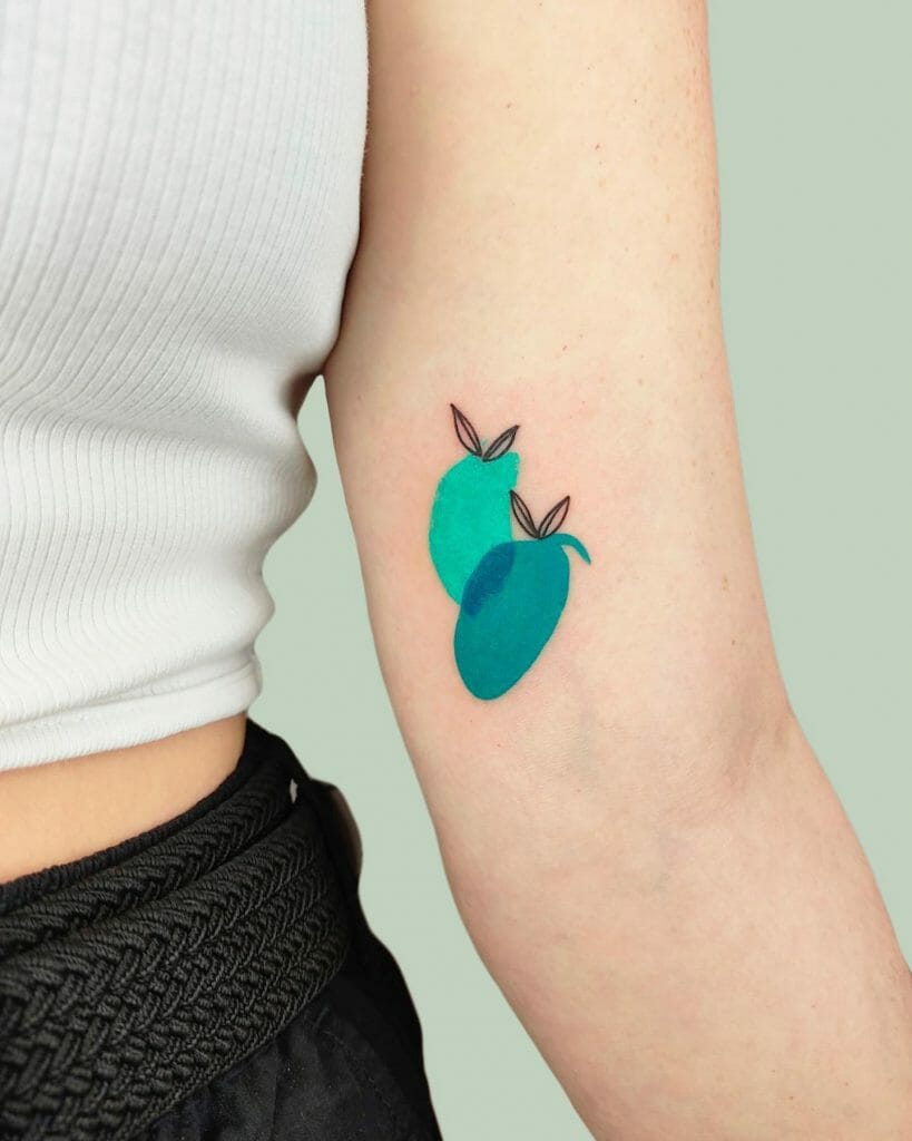 Cute Pear Flash Tattoo