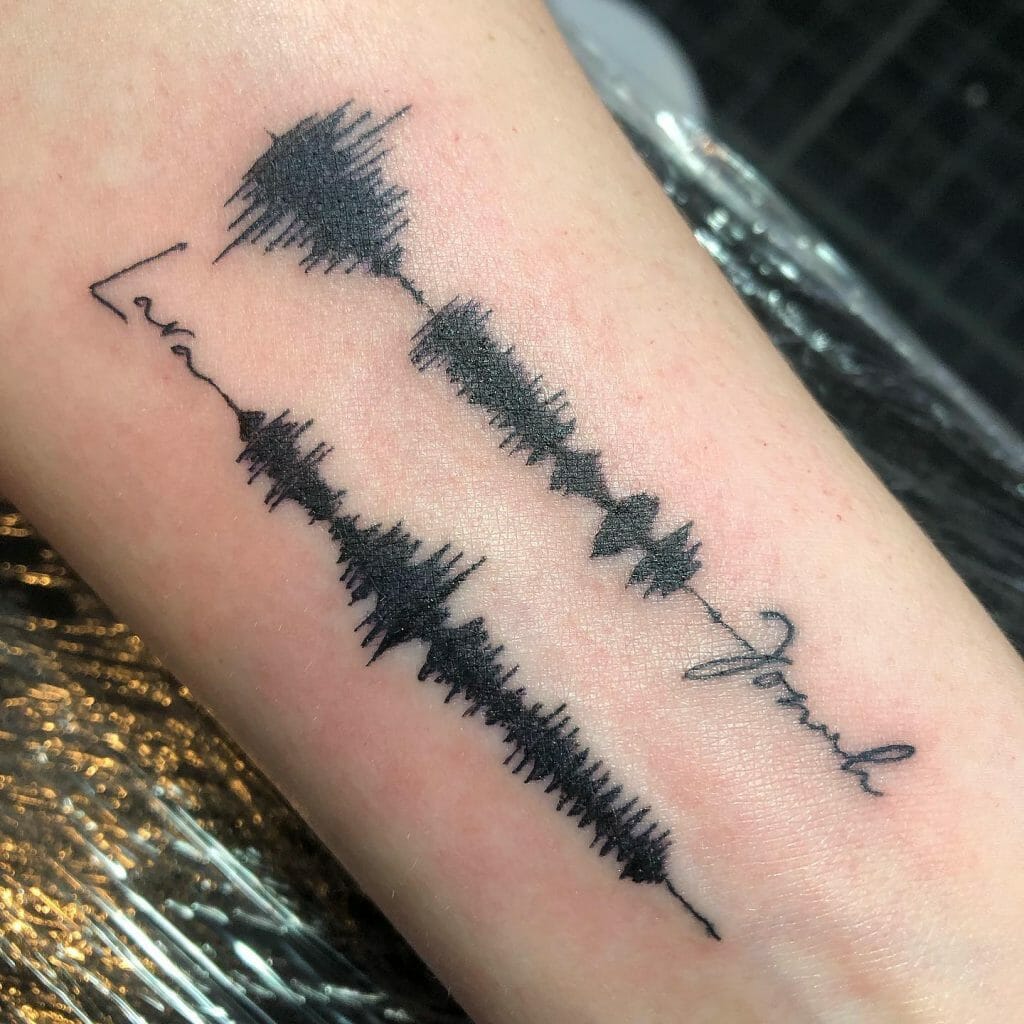Cute Sound Wave Tattoos For Parents