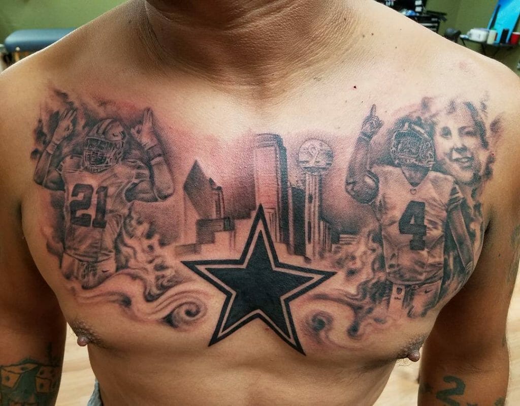 Dallas Cowboys Chest Tattoo