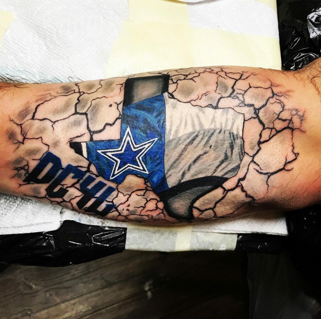 Dallas Cowboys Full Forearm Tattoo