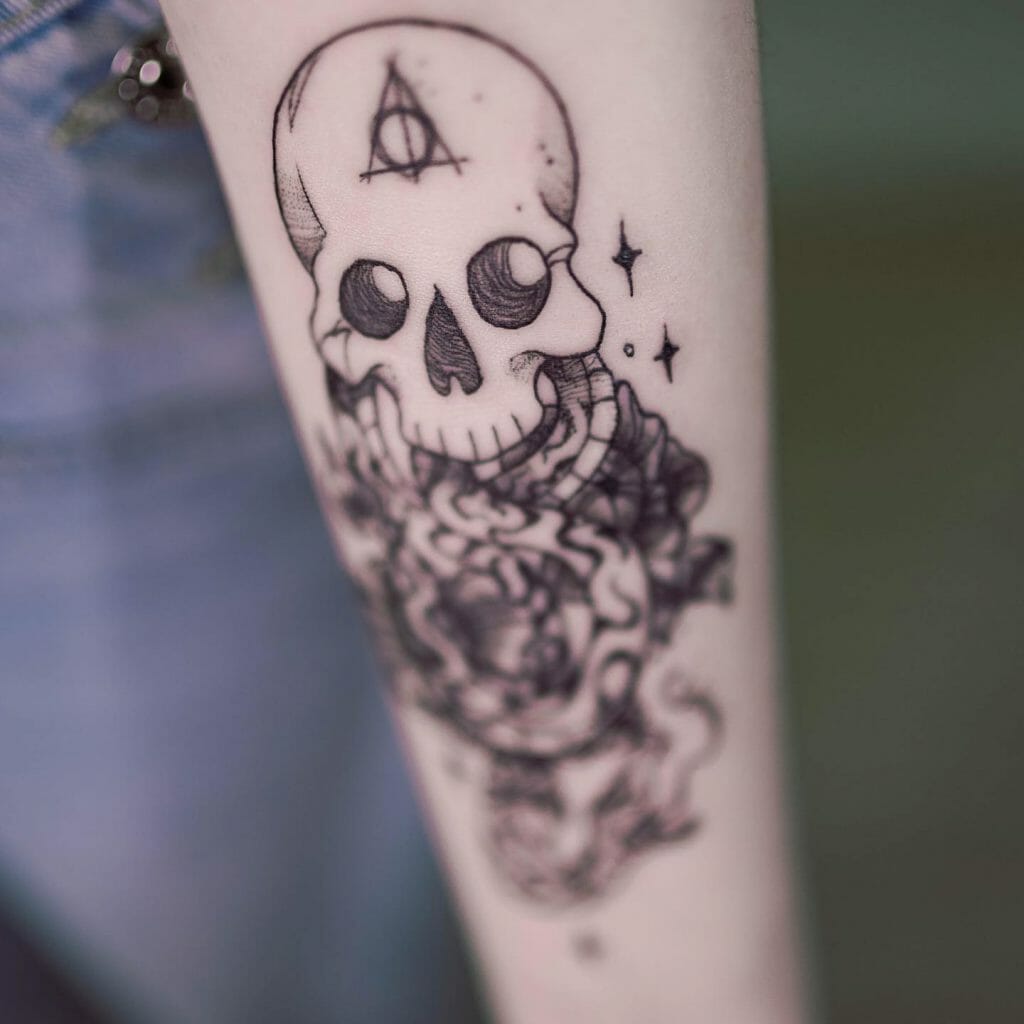 Death Eaters Tattoo Design On ForeArm