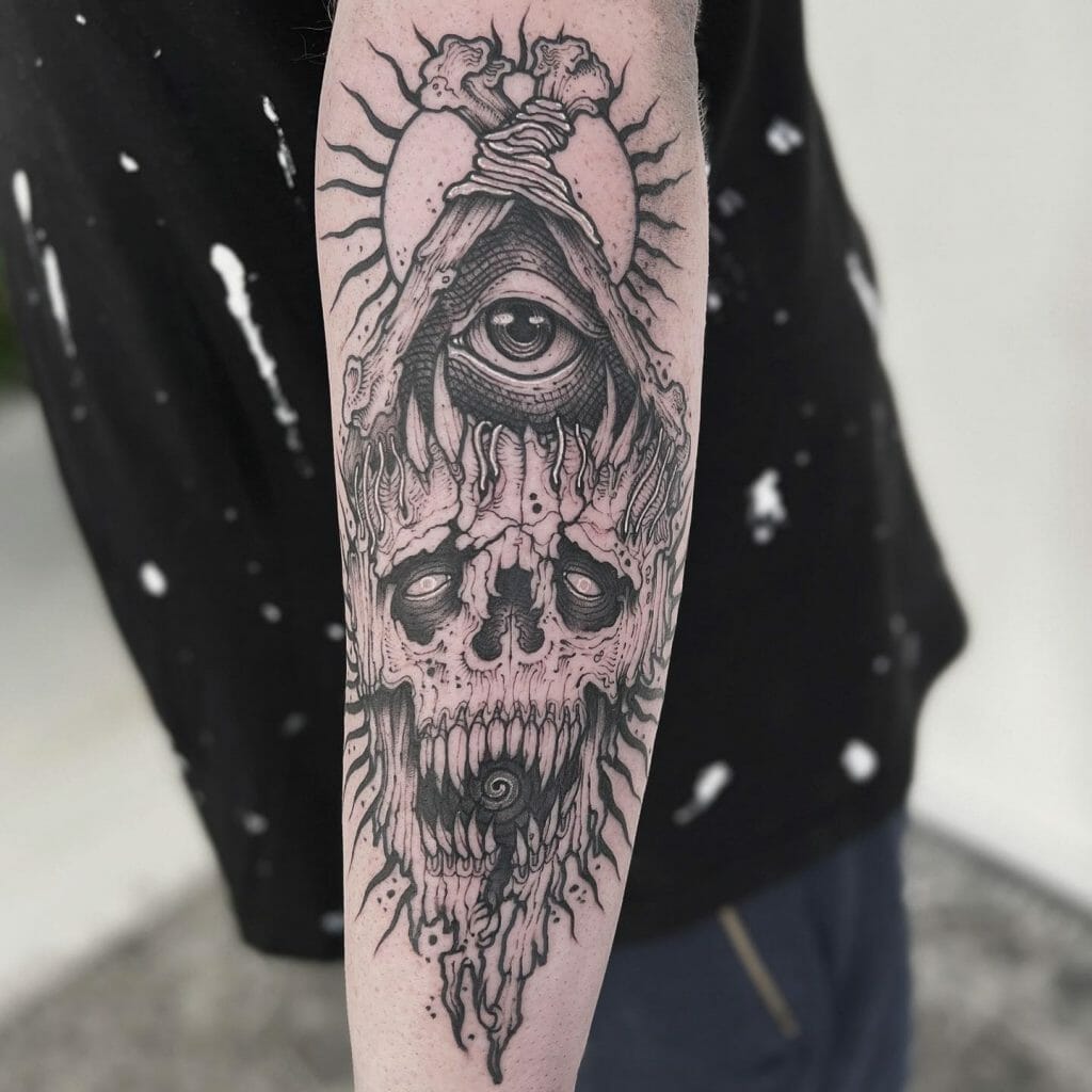 Decorative Illuminati Eye Tattoo
