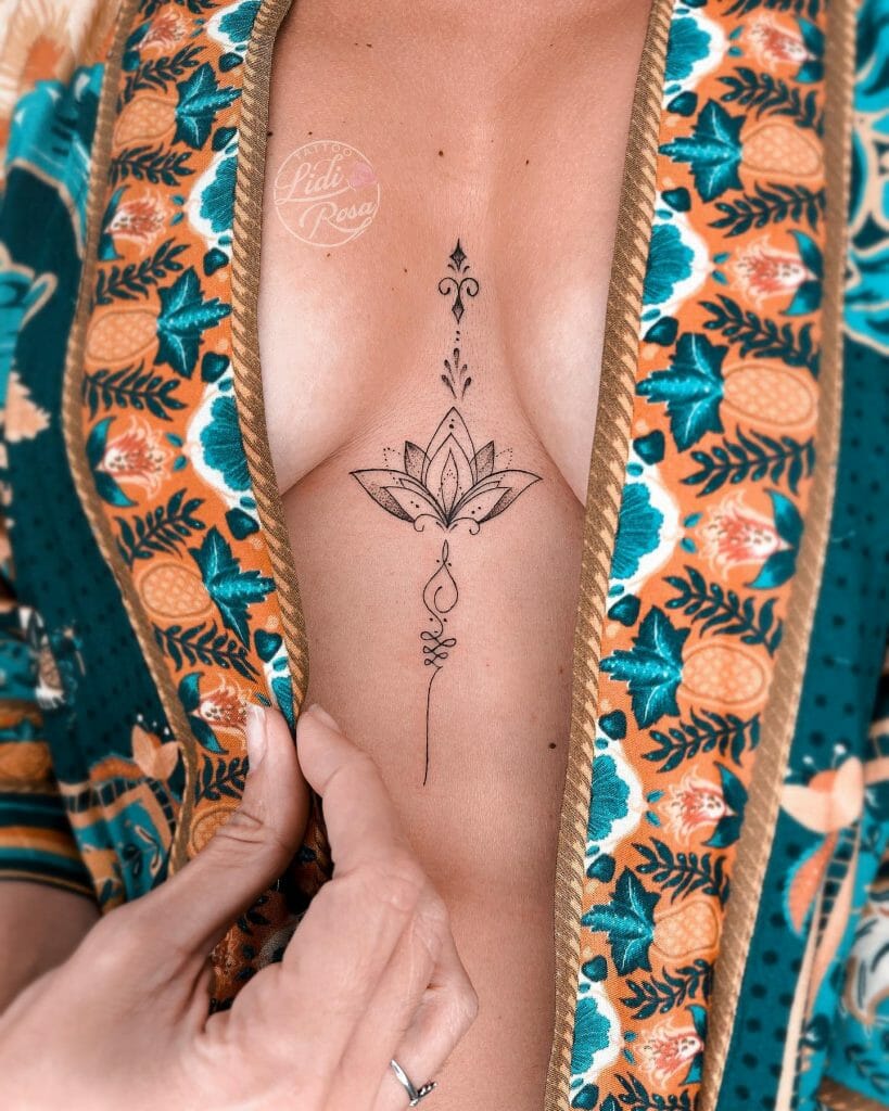 Devotion V Line Tattoo Designs